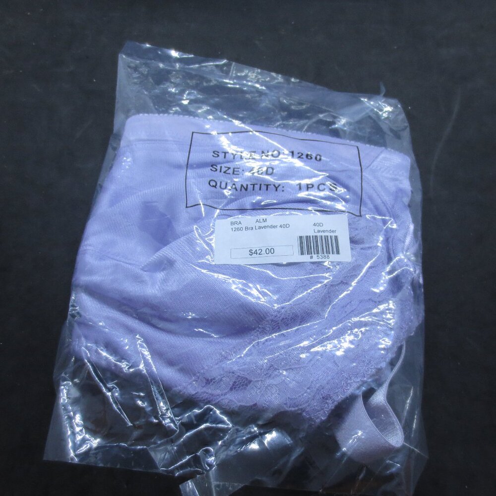 Almost U LACE 40D Lace Front Bra - Style 1260 - Mastectomy Bra - Lavender